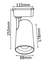 Трековый светильник однофазный Crystal Lux CLT 0.31 006 40W WH