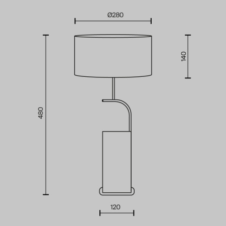 Настольный светильник Glamping E14x2, MOD437TL-02B