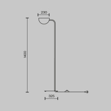 Напольный светильник (торшер) Mollis G9х1 28Вт, MOD126FL-01B