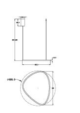 Подвесной светильник Glint 3000K 25Вт MOD072PL-L28CH3K