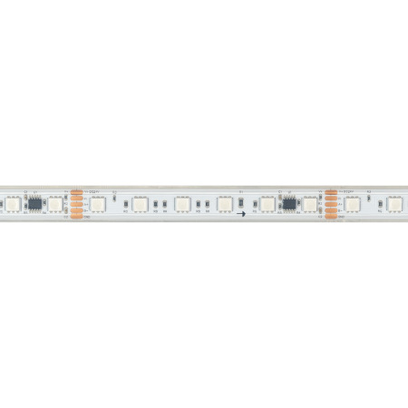 Светодиодная лента герметичная DMX-PS-B60-15mm 24V RGB-PX6 (15W/m, IP67, 5060, 5m) (Arlight, бегущий огонь)