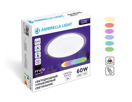 Потолочный светодиодный светильник Ambrella light Orbital Dance FF470
