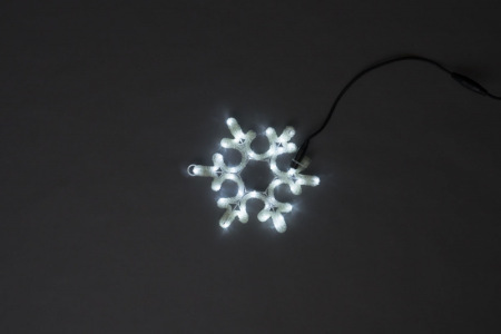 LED-XM-(FR)-2D-CK003-A-W-F(W) White Снежинка 30х25.5см, 230V, Flash