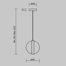 Подвесной светильник Misterio 3000К 6Вт, MOD379PL-L6B3K