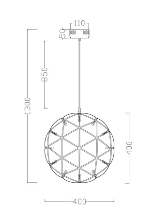 Подвесной светодиодный светильник Freya Amber FR5099PL-L21CH