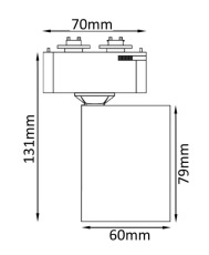 Трековый светильник однофазный Crystal Lux CLT 0.31 001 60 WH