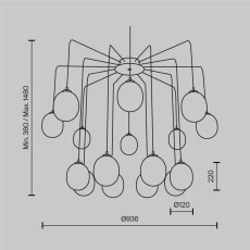 Подвесной светильник Branch G9х16, MOD176PL-16G