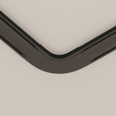 Конектор питания полукруглый Radity черный TRA084CR-11B