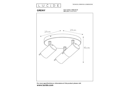 Спот Lucide Grony 17998/15/30