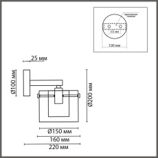 6587/1W MODERNI LN25 золото/прозрачный, металл/стекло Бра E14 1*40W 220V VERDI