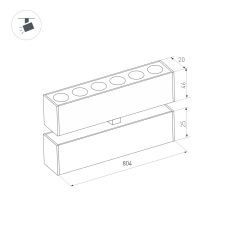 Светильник MAG-DOTS-FOLD-25-S800-24W Day4000 (BK, 30 deg, 24V) (Arlight, IP20 Металл, 3 года)