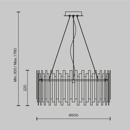 Подвесной светильник Coliseo E27х6, MOD136PL-06BS