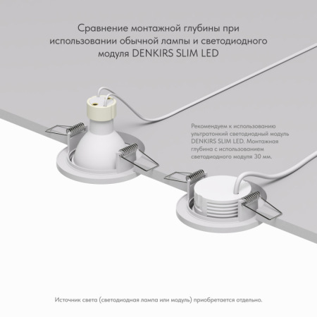 Точечный встраиваемый светильник Denkirs DK2030-WH