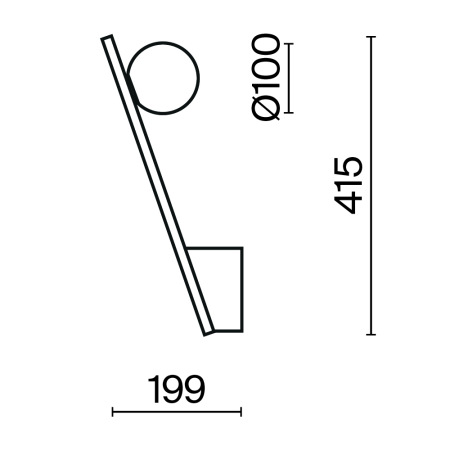 Настенный светильник (бра) Kazimir G9х1, MOD175WL-01B