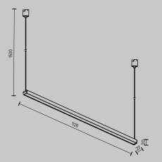 Трековый светильник Basis Elasity 3000К 52Вт 120°, TR170-1-52W3K-B