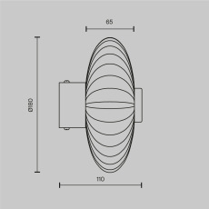 Настенный светильник (бра) Amulet 4000К 2Вт MOD555WL-L4CH4K