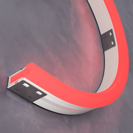 Гибкий неон 1708 24В 9,6Вт/м Red IP67 5м