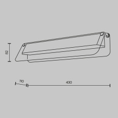 Настенный светильник (бра) Flat 3000К 10Вт, MOD296WL-L10BC3K