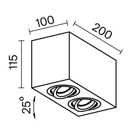 Потолочный светильник Atom GU10 2x50Вт C017CL-02W