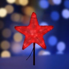 Акриловая светодиодная фигура Звезда 50см, 160 светодиодов, красная NEON-NIGHT