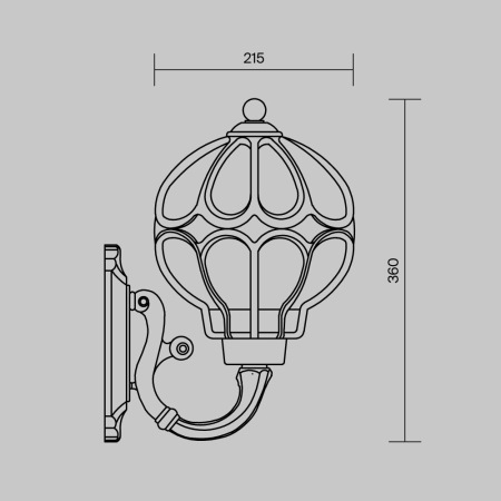 Настенный светильник (бра) Via O024WL-01G