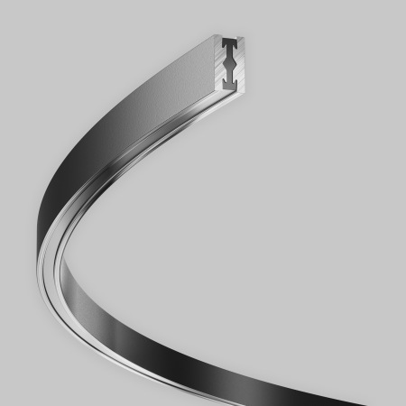 Шинопровод круглый из полукругов 1800мм Flarity черный, TRX154-2SR-D1800-B