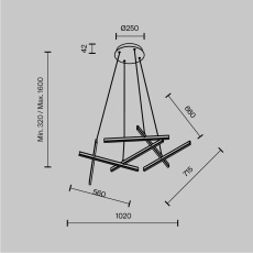 Подвесной светильник Line 3000-4000К 80Вт, MOD016PL-L80WK