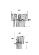 Настенный светильник (бра) Colonne MOD093WL-01BS