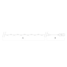 Гирлянда линейная Feron CL575 Роса, статичная, 5м USB мультиколор , прозрачный шнур