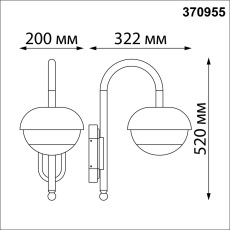 370955 STREET NT23 357 черный Светильник ландшафтный IP54 E27 max 40W 220-240V ACORN