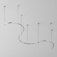 Шинопровод полукруг 650 мм Flarity платина, TRX154-SR-D650-PT