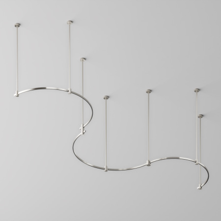 Шинопровод полукруг 650 мм Flarity платина, TRX154-SR-D650-PT