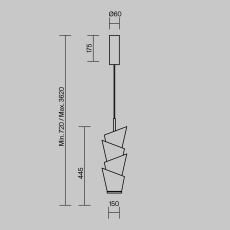 Подвесной светильник Seoul 3000К 14Вт, MOD374PL-L28W3K
