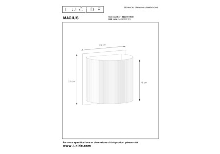 Настенный светильник Lucide Magius 03229/01/30