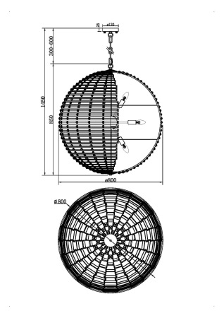 Подвесной светильник Palla E14x12, MOD092PL-12CH