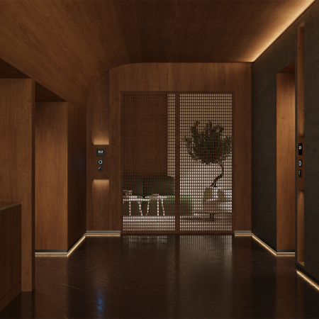 Алюминиевый профиль плинтус с подсветкой 53x14, ALM-5314-B-2M