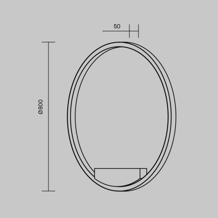 Настенный светильник (бра) Rim 3000-4000К 51Вт, MOD058WL-L50WK