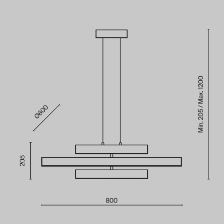 Подвесной светильник Origami 4000K 48Вт, MOD163PL-L38W4K
