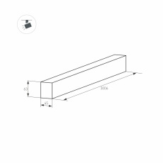 Трек MAG-TRACK-4563-3000 (WH) (Arlight, IP20 Металл, 3 года), 028069(1)