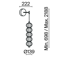 Настенный светильник (бра) Golden Cage 3000К 17Вт, MOD216WL-L10G3K