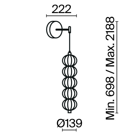 Настенный светильник (бра) Golden Cage 3000К 17Вт, MOD216WL-L10G3K