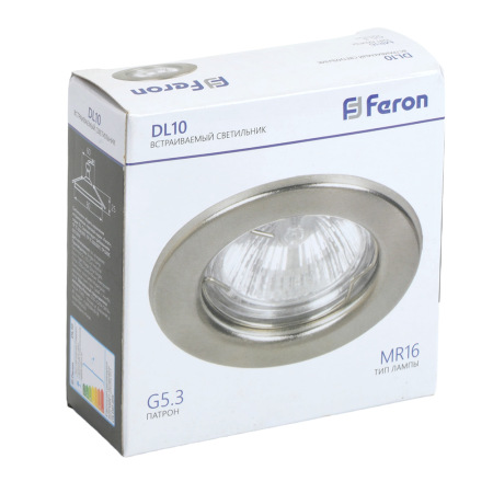 Светильник встраиваемый Feron DL10 потолочный MR16 G5.3 титан