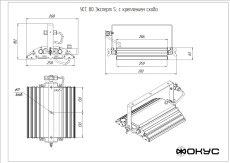 Светодиодный промышленный светильник УСС 80 Эксперт S с доп.оптикой