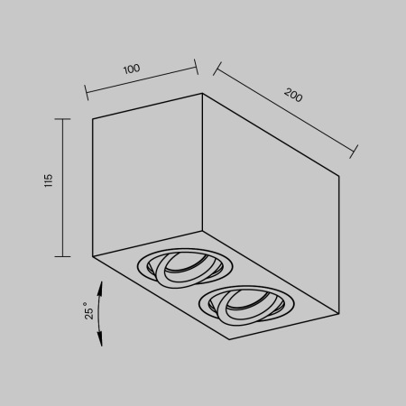 Потолочный светильник Atom GU10 2x50Вт C017CL-02B
