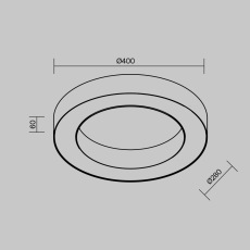 Потолочный светильники Lua 4000К 36Вт 120°, C093CL-36W4K-B