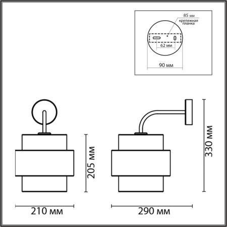 8003/1W MODERNI LN25 черный/черный, золотой металл/металл, текстиль Бра Е27 60W 220V ANIMAISA