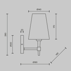 Бра Maytoni Zaragoza H001WL-01BS