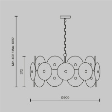Подвесная люстра Maytoni Aster MOD007PL-10G