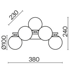 Настенный светильник (бра) Dallas G9х5 MOD547WL-05BS