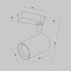 Трековый светильник Vuoro Unity 3000K 10Вт 60°, TR003-1-10W3K-W-B